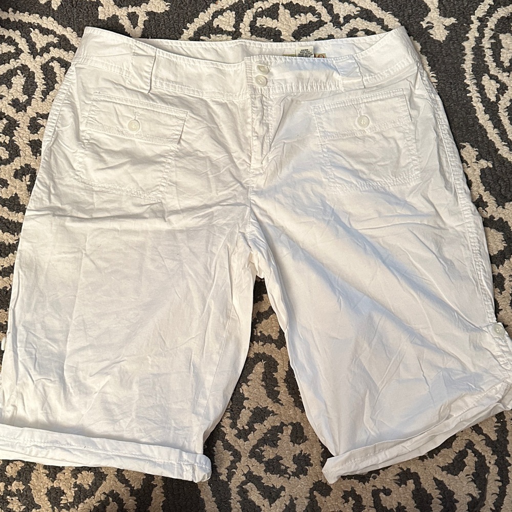 Women's White Casual Shorts